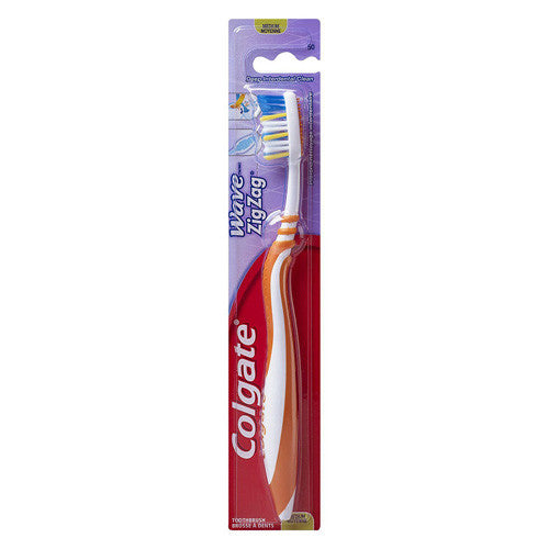 Colgate Wave Zig Zag Deep Clean Full Head Medium Toothbrush, 1 Ea